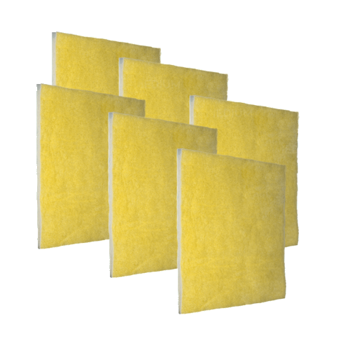 1" Yellow Screen air filter MERV 11, six pack