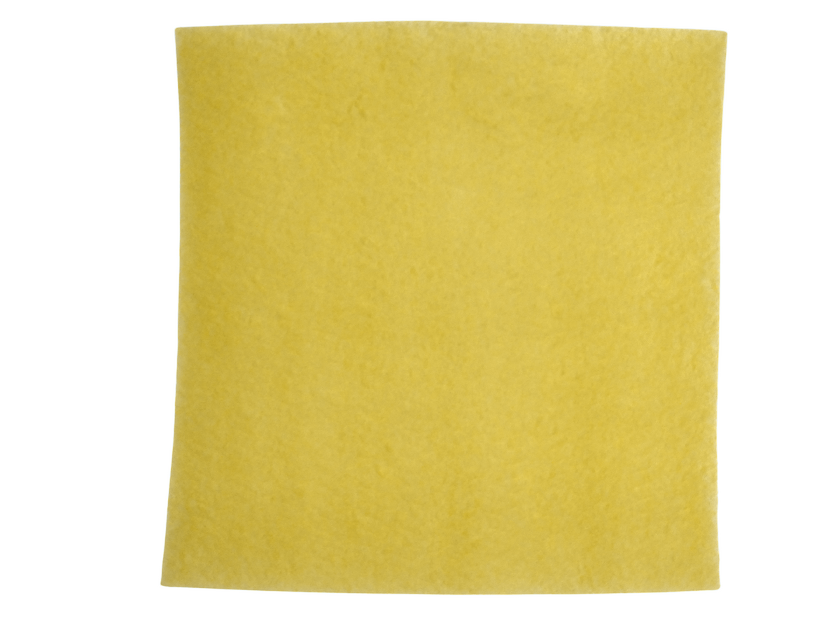1" Yellow Screen air filter MERV 11, flat front view