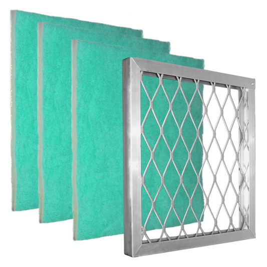 Starter pack with metal frame and three 1" Green Screen MERV 11 filters